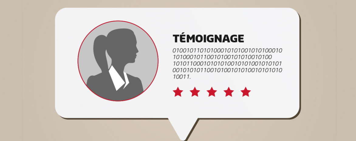 Image animée représentant les témoignages d'étudiants